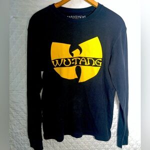 Wu-Tang Black Long Sleeve Shirt with Yellow Logo